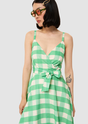 Ryveline green gingham dress