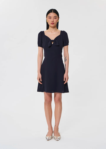 Rochel midnight blue fluid crepe dress