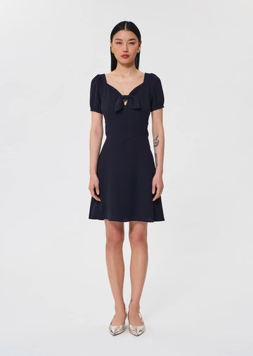 Rochel midnight blue fluid crepe dress Tara Jarmon