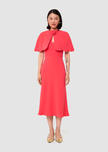Valentinie red crepe cape