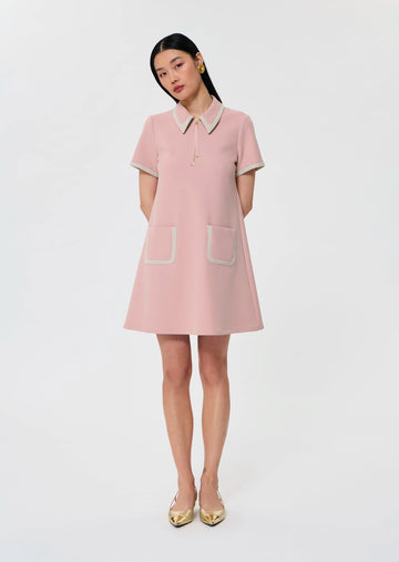 Rubina pink double canvas dress