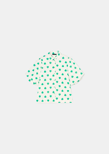Calypso green hearts print shirt Tara Jarmon