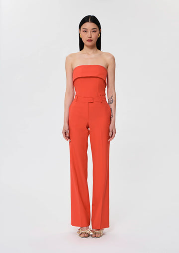 Poupee red tailored wool pants