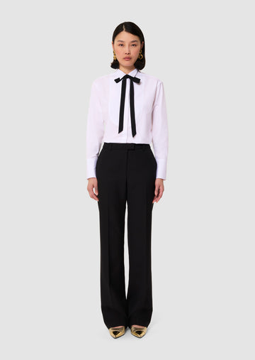 Poupette black tailored canvas pants