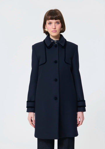 Mado night wool cloth coat Tara Jarmon