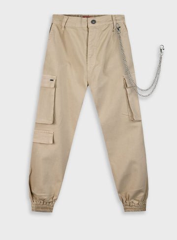 Beige TROUSERS