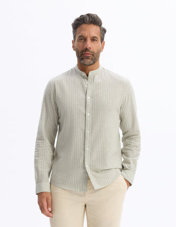 Chemise manches longues Lin Coton