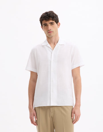 Chemise manche courte Lin et Coton