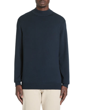 Navy Turtle Neck Jumper