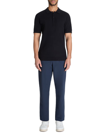 Lecombi Black Short Sleeves Polo Celio