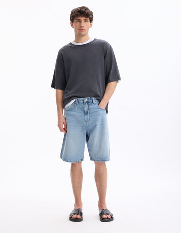 Lolargebm Bleached Denim Bermuda Celio