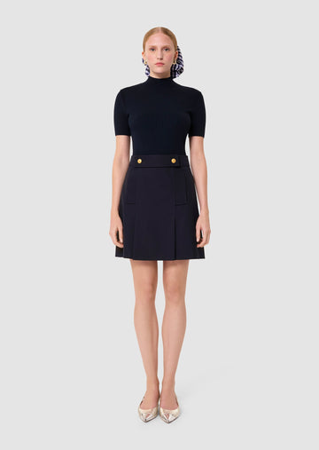 Jimmy midnight blue tailored wool skirt