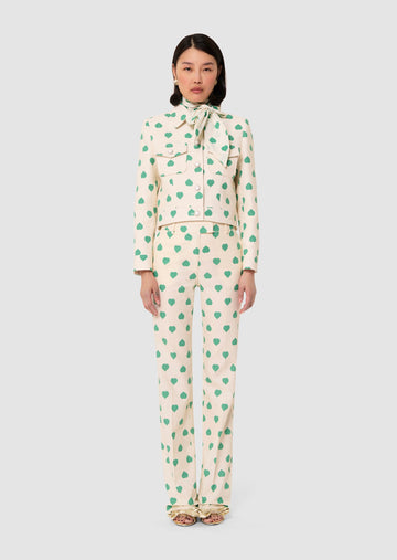 Poupee green heart print pants