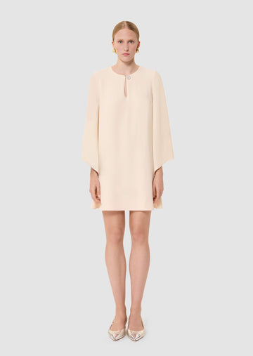 Raonie ecru crepe dress