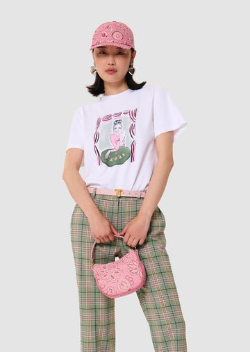 Taraluckylove white jersey t-shirt - Tara Jarmon Lebanon