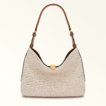 Shoulder Bag F5S-Furla Sfera Soft Naturale+Cognac H