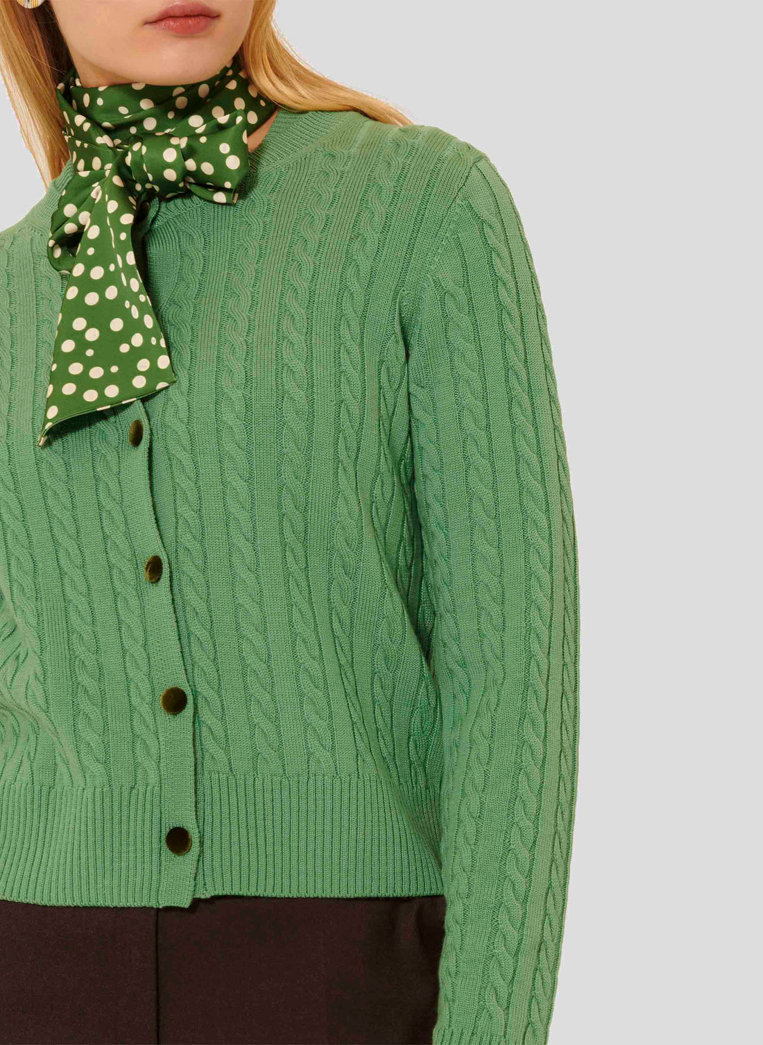 Gaspard green merino wool cardigan by Tara Jarmon Lebanon