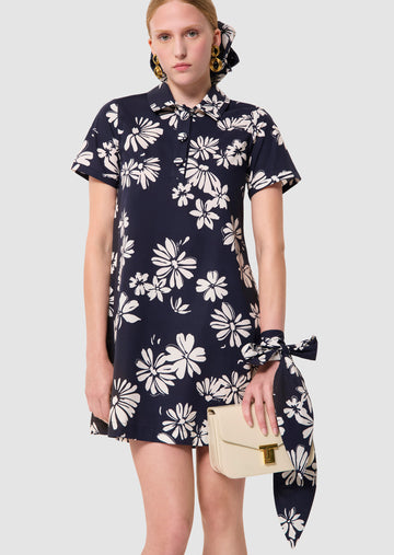 Ritournella midnight blue floral print dress by Tara Jarmon Lebanon
