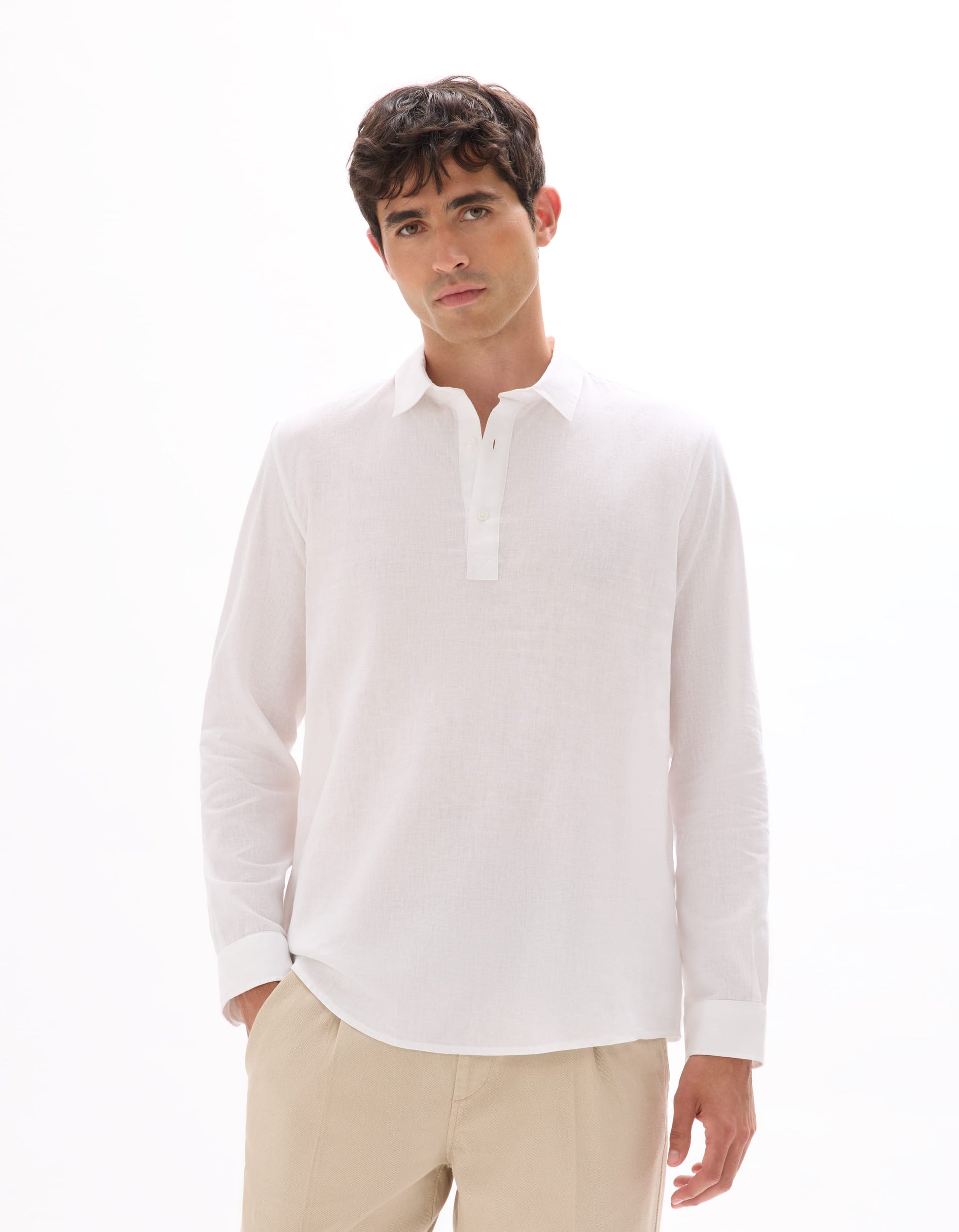 optical white Long sleeves Shirt