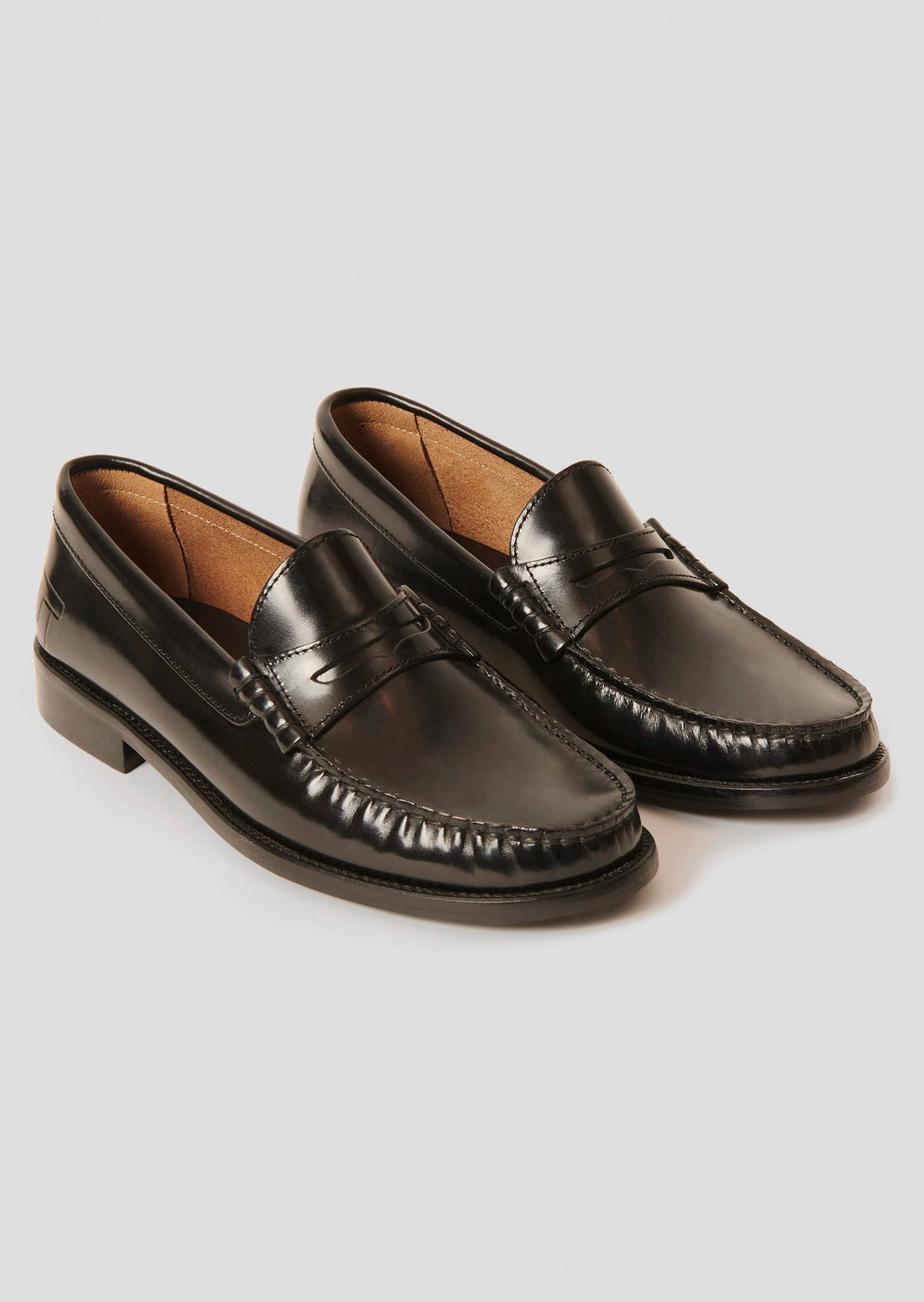 Kitty black leather loafers Tara Jarmon
