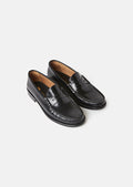 Kitty black leather loafers Tara Jarmon