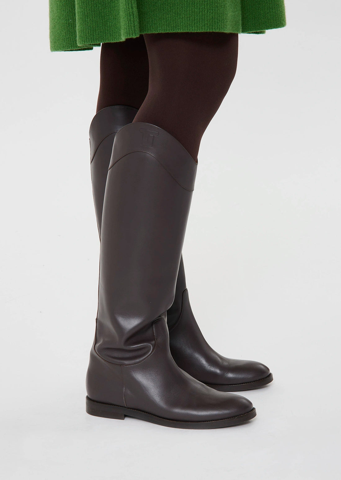 Kayleigh brown leather boots Tara Jarmon