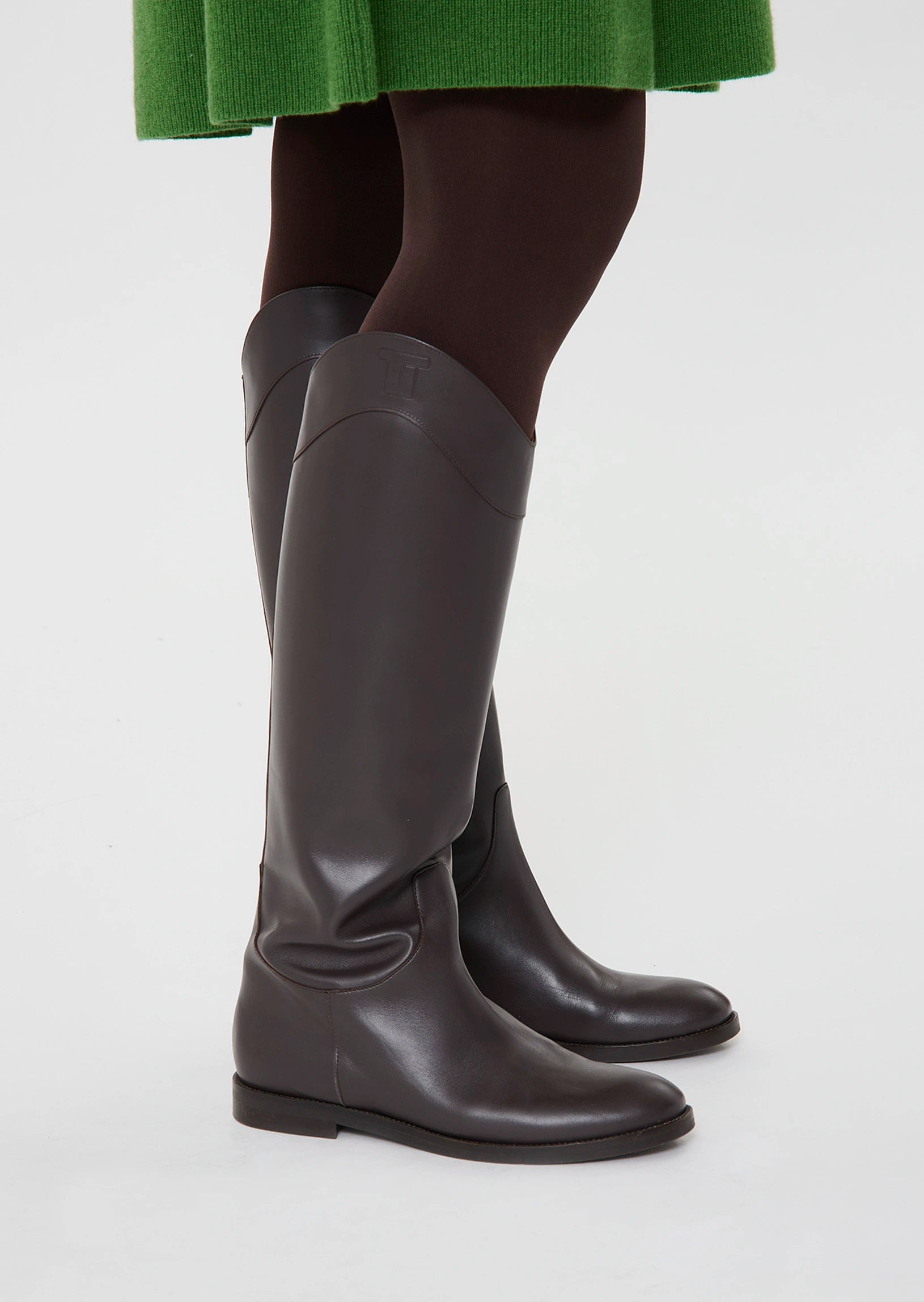 Kayleigh brown leather boots Tara Jarmon