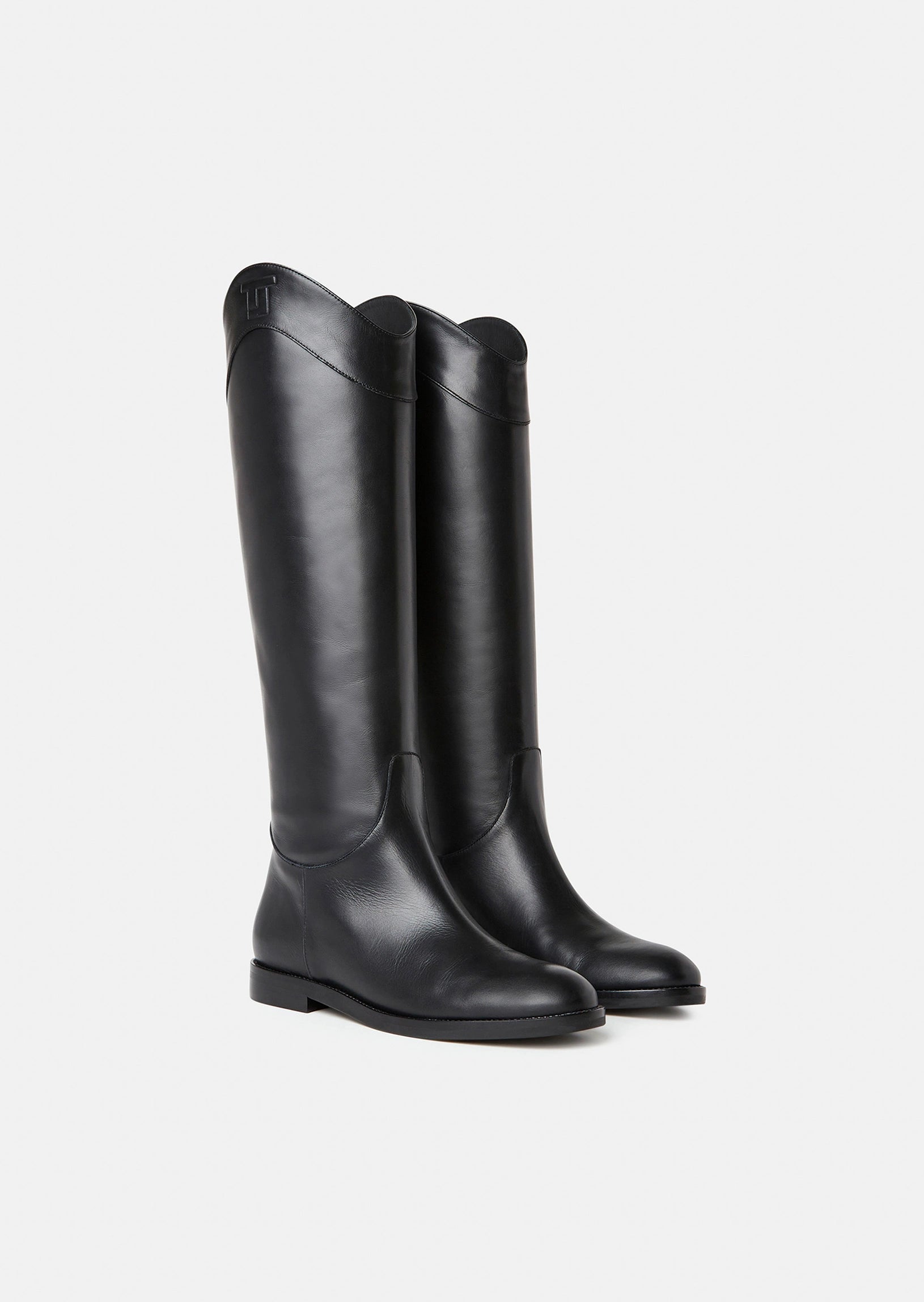 Kayleigh black leather boots Tara Jarmon