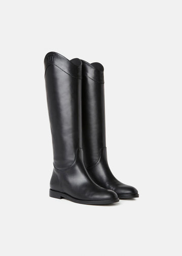 Kayleigh black leather boots Tara Jarmon