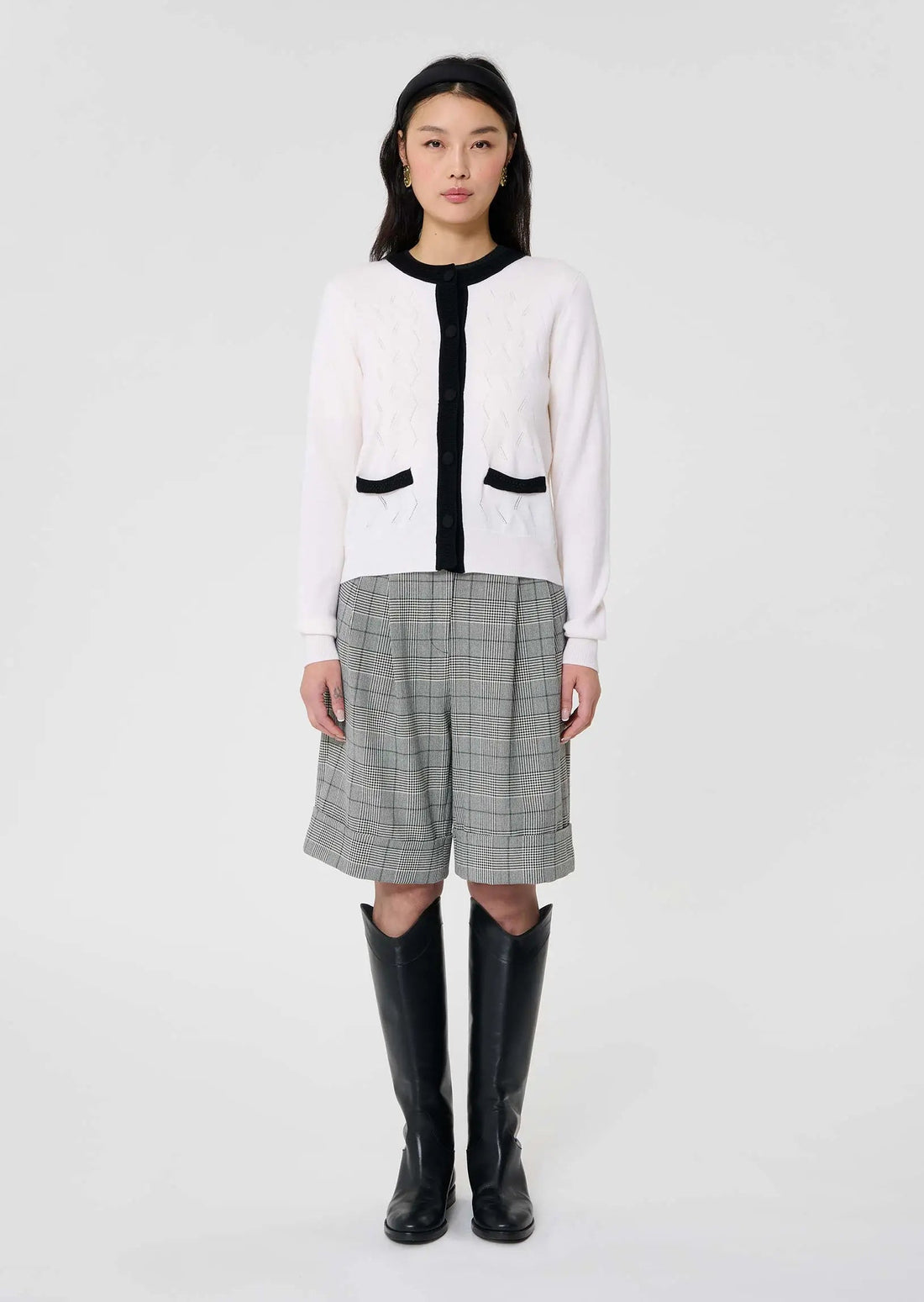 Granville ecru cardigan in merino wool Tara Jarmon
