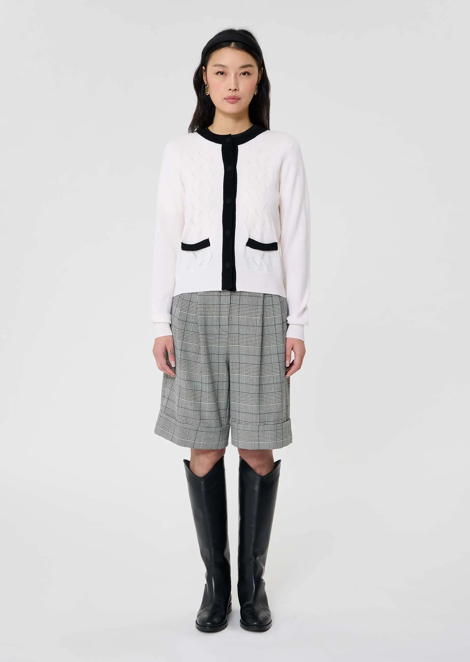 Granville ecru cardigan in merino wool Tara Jarmon