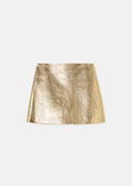 Josia golden leather skirt Tara Jarmon