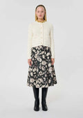 Joe black with ecru tulip print skirt Tara Jarmon