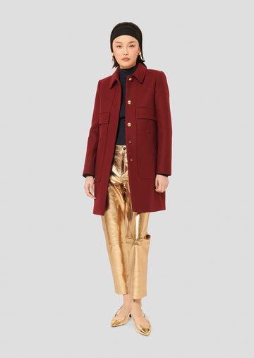 Marley burgundy caban coat Tara Jarmon