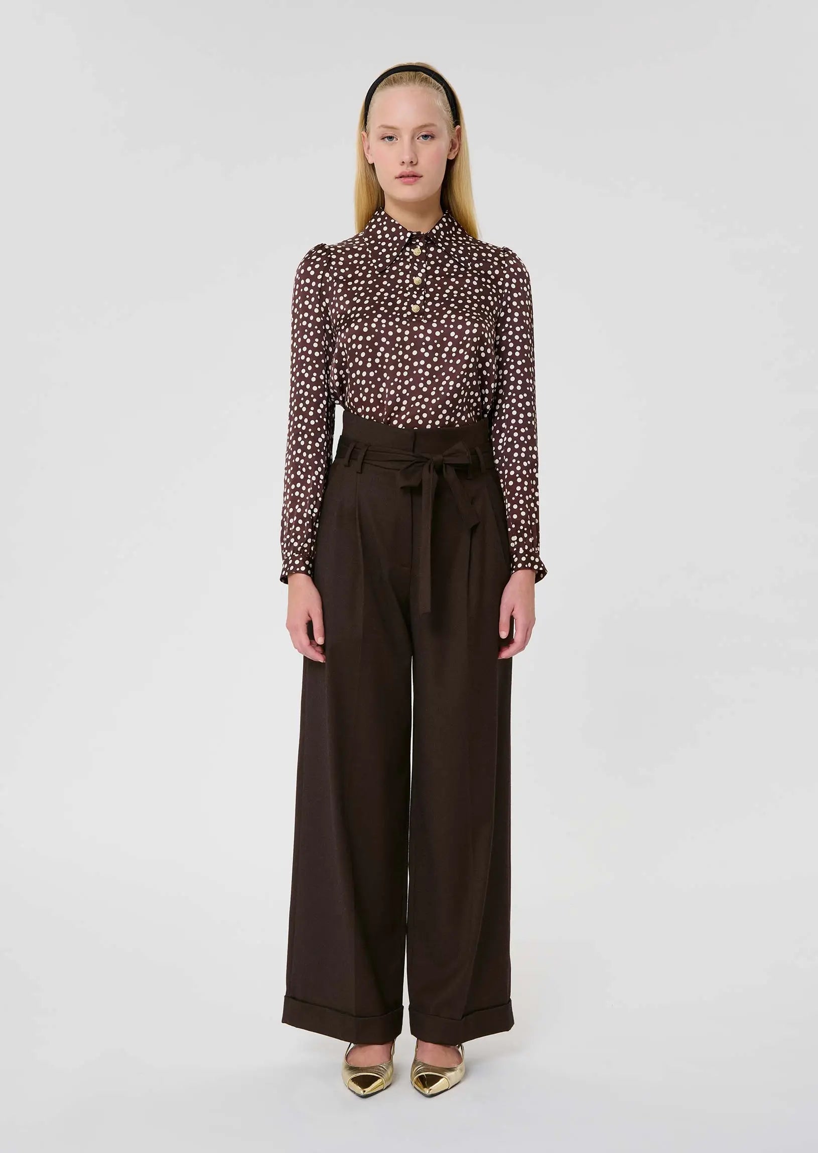 Pia Brown Flannel Pants Tara Jarmon