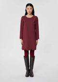 Ruoda Burgundy Crepe Dress Tara Jarmon