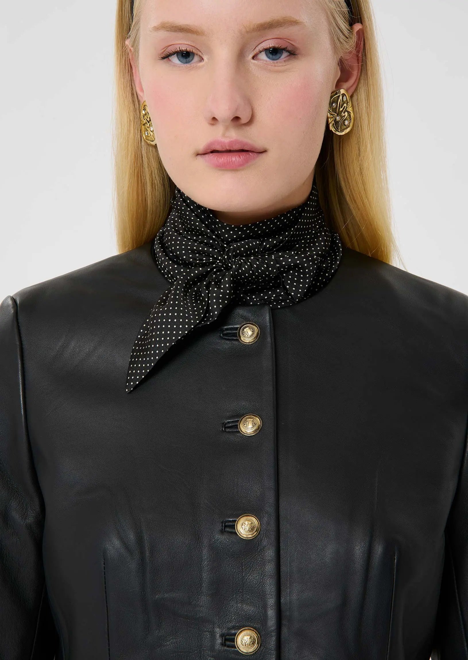 Vesna black leather jacket Tara Jarmon