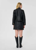 Vesna black leather jacket Tara Jarmon