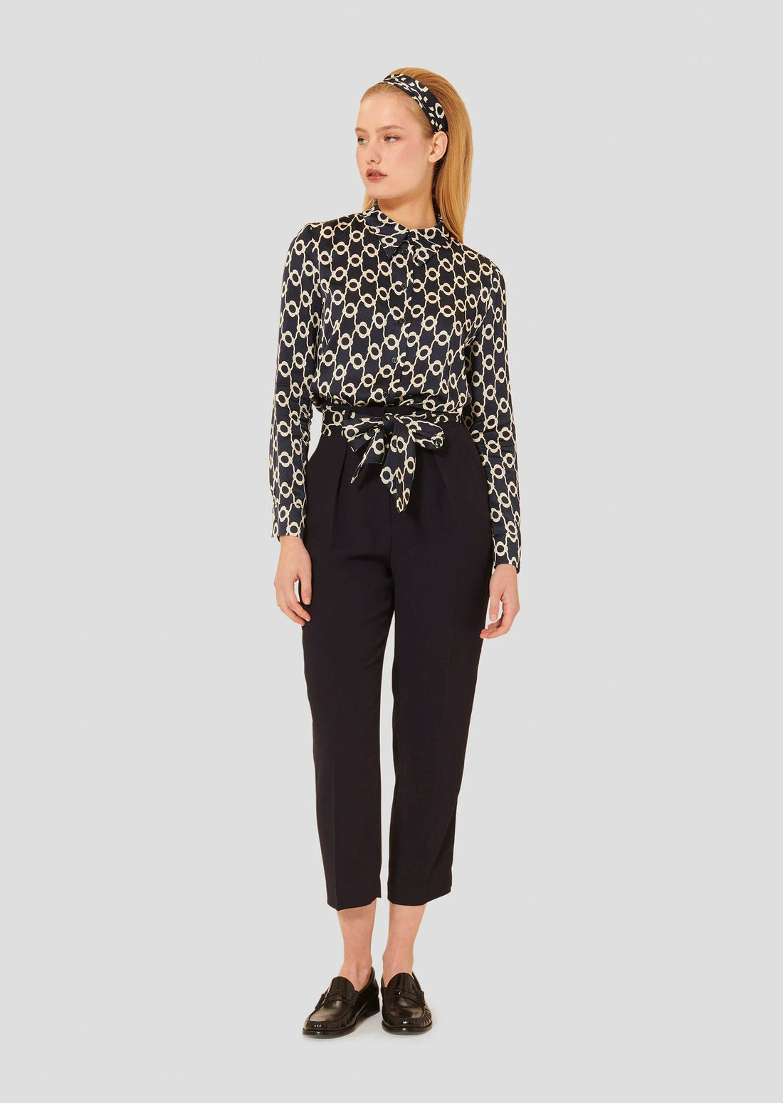 Charlotte Midnight Blue Flower Printed Shirt Tara Jarmon