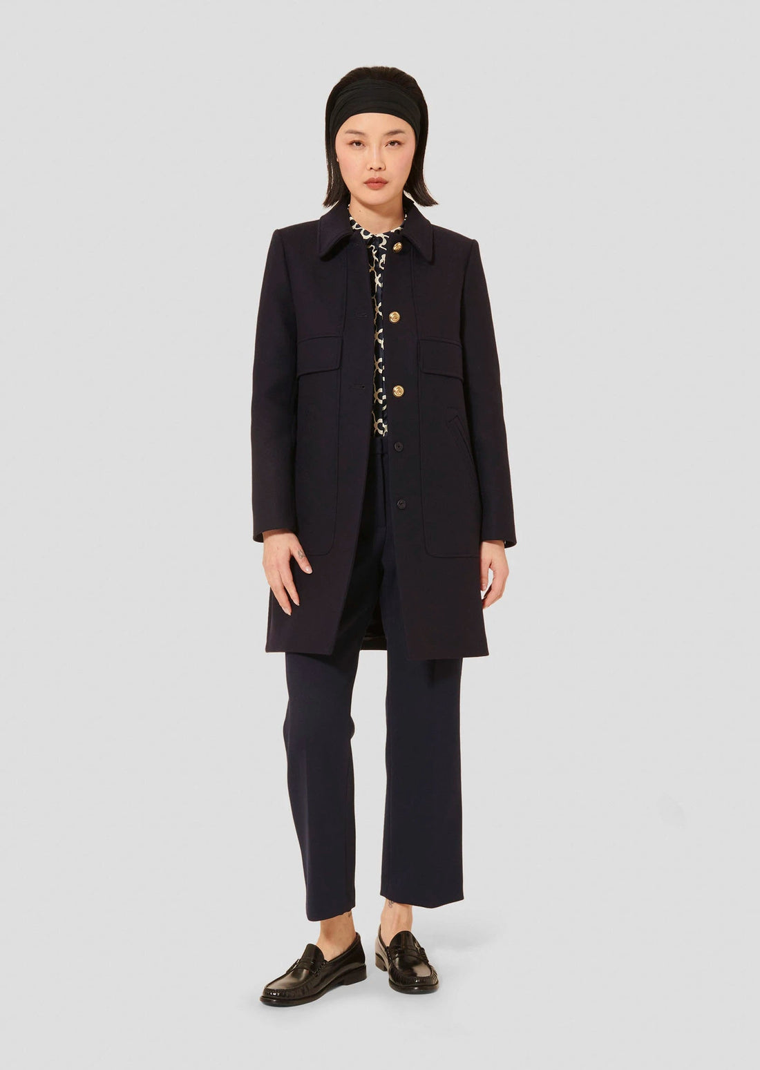 Marley midnight blue caban coat Tara Jarmon