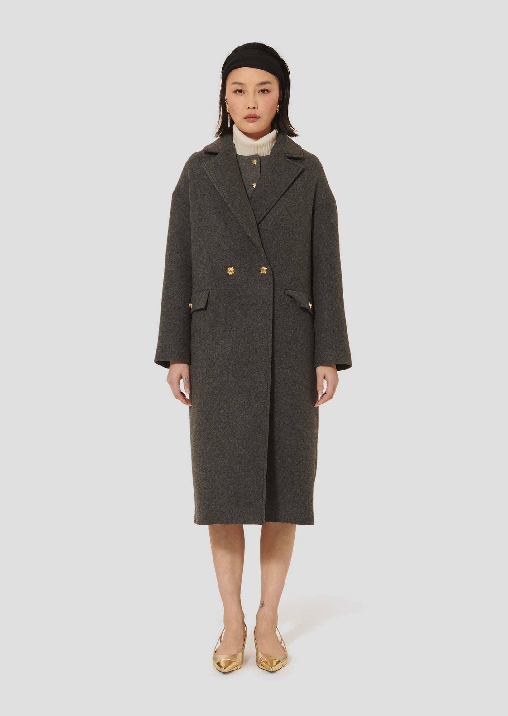 Milo grey caban coat Tara Jarmon