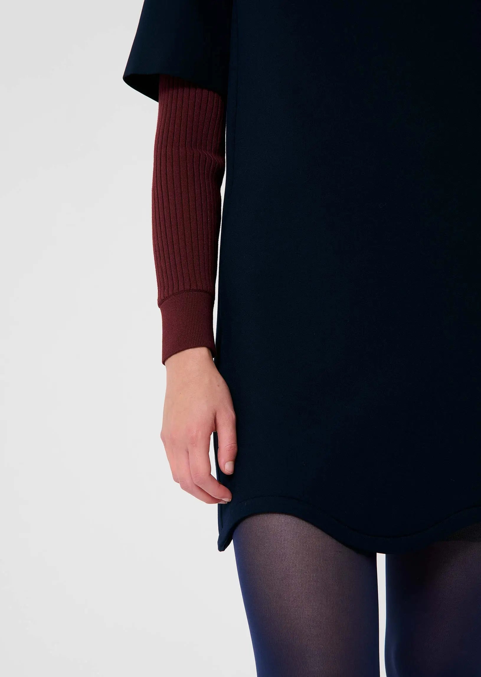 Rayme midnight blue double canvas dress Tara Jarmon