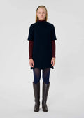 Rayme midnight blue double canvas dress Tara Jarmon