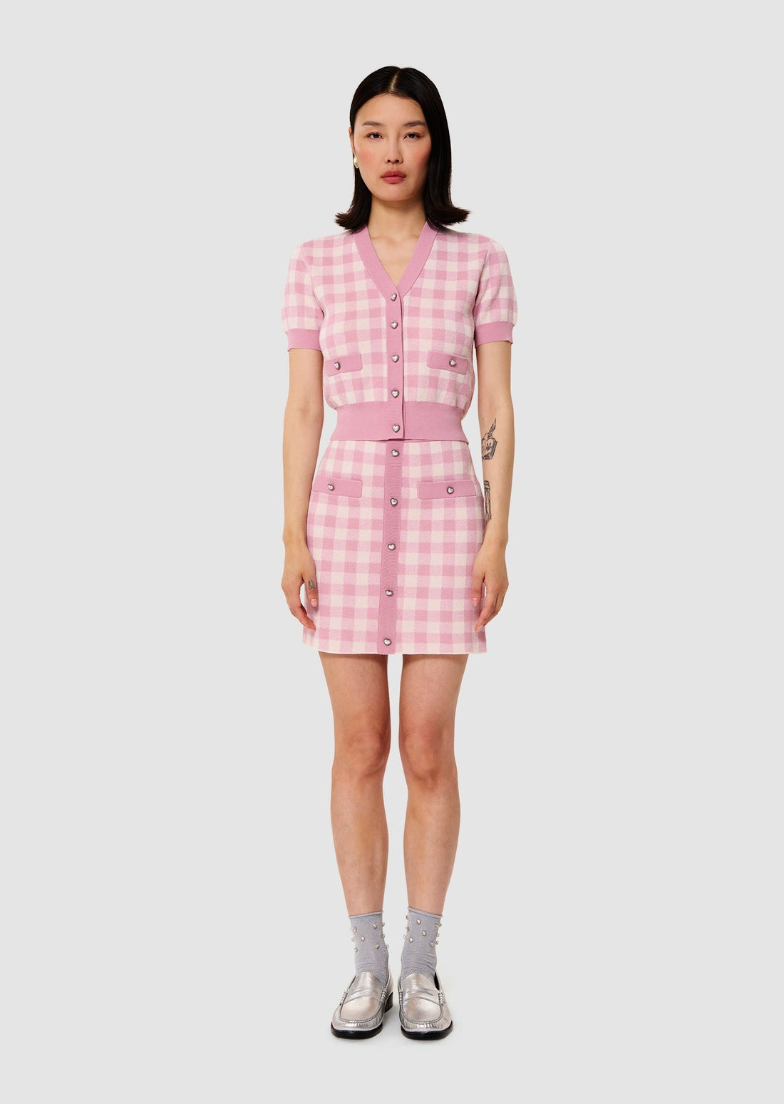 Jani pink gingham skirt Tara Jarmon