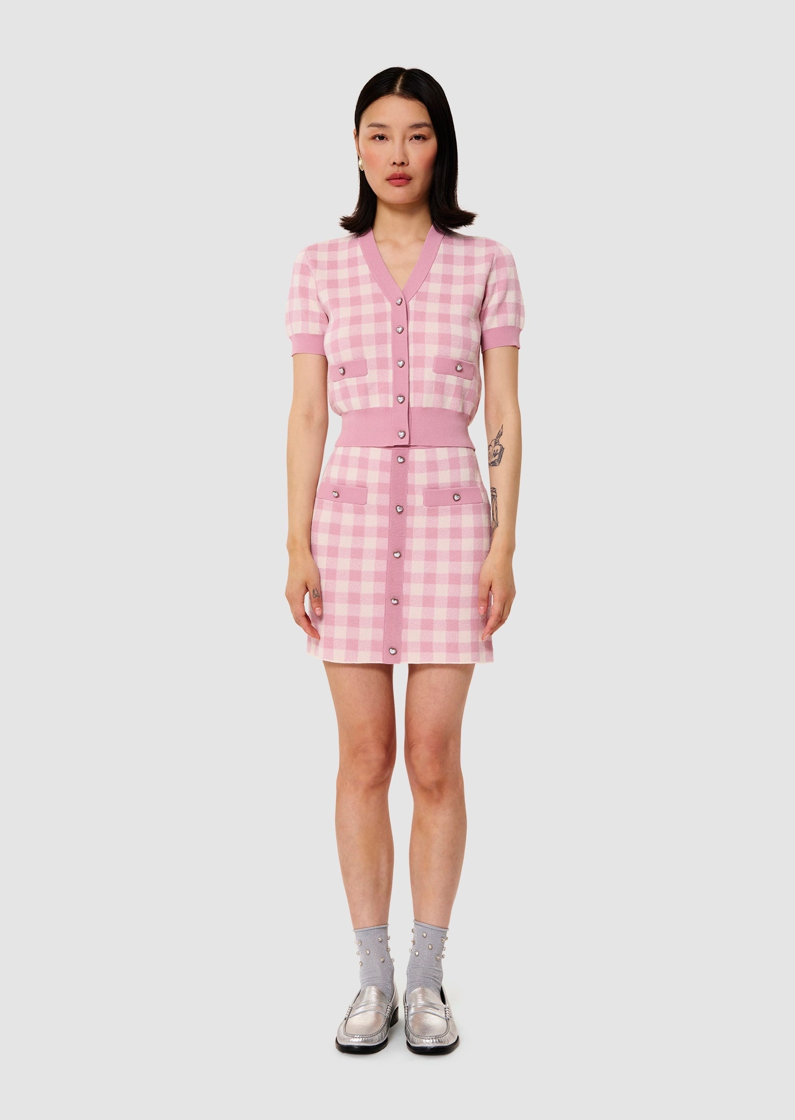 Jani pink gingham skirt Tara Jarmon