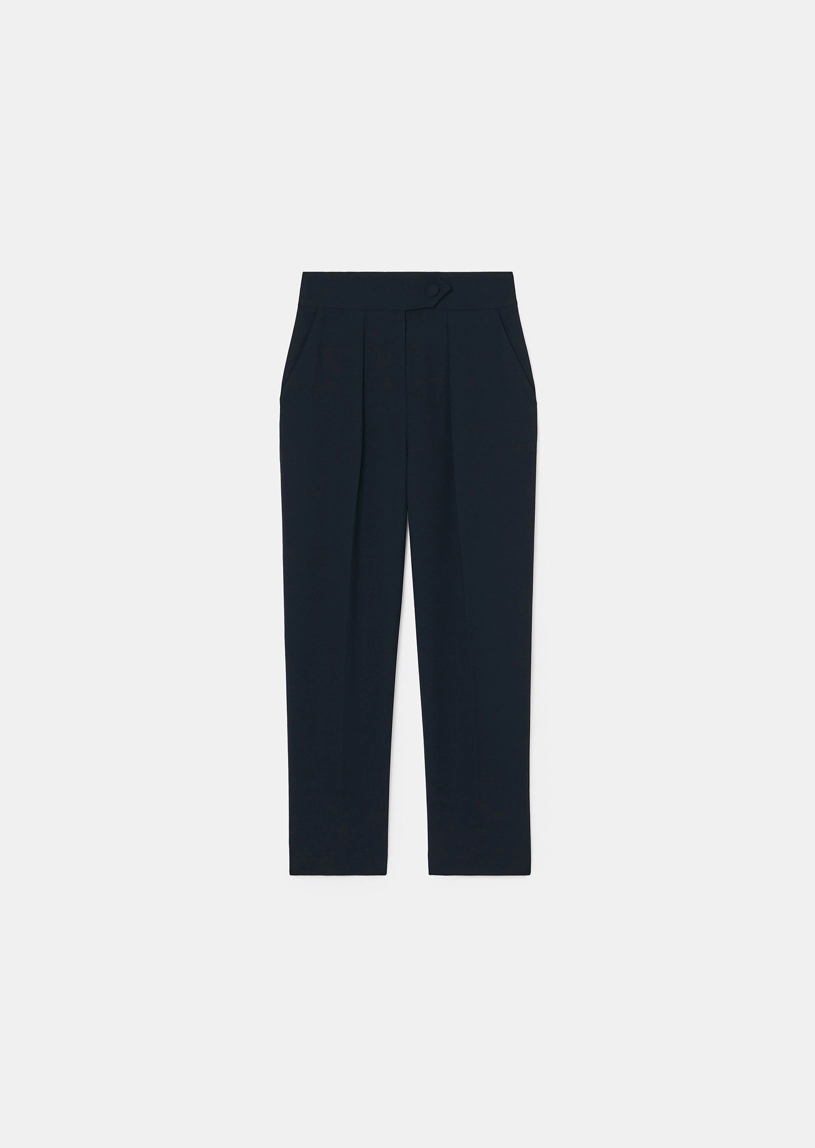 Paaso midnight blue crepe pants Tara Jarmon