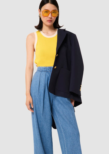 Prentiss yellow cotton top Tara Jarmon