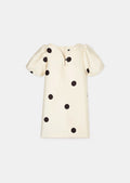 Romina ecru black polka dots print dress Tara Jarmon