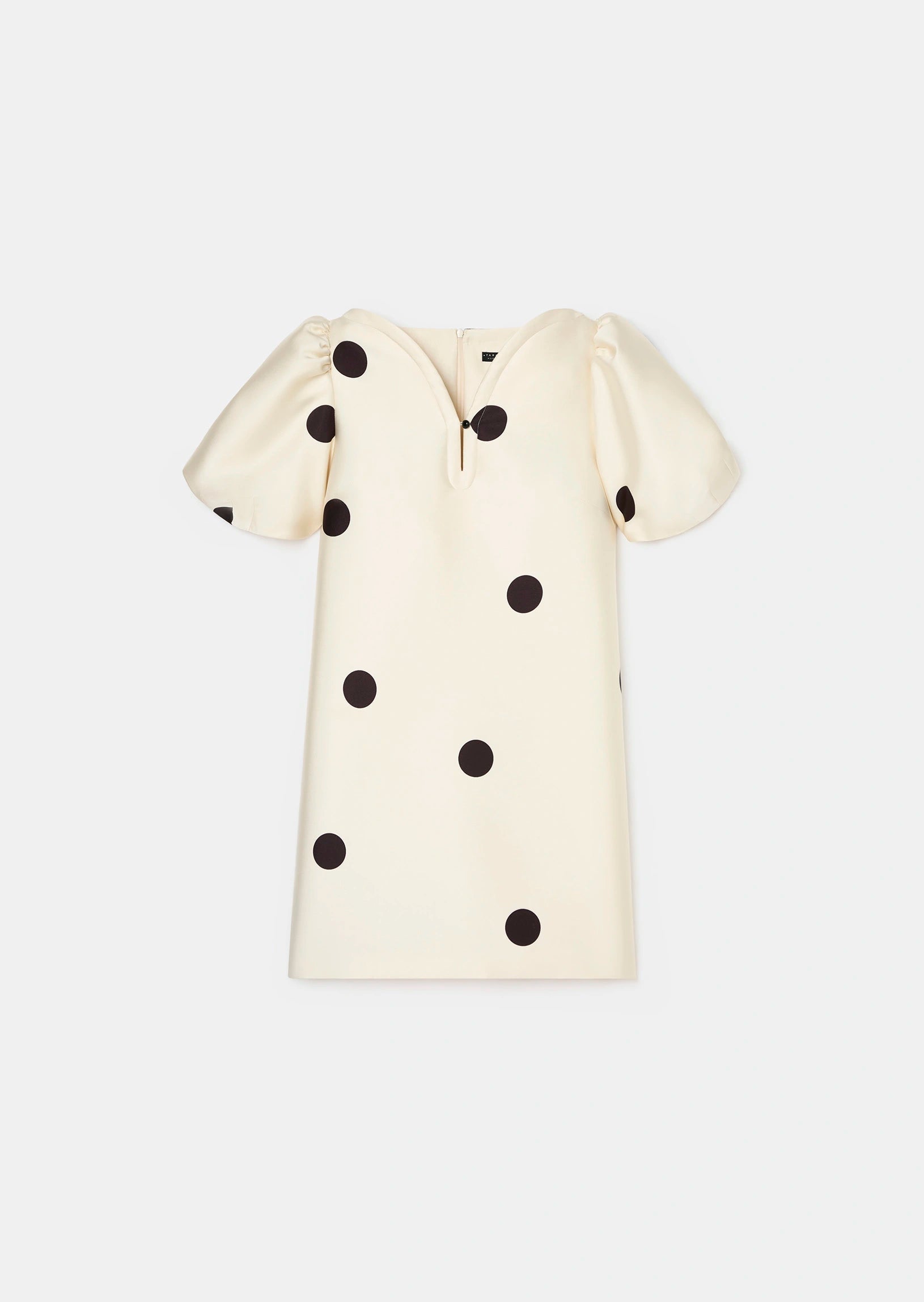 Romina ecru black polka dots print dress Tara Jarmon