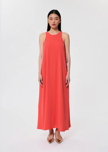 Roxanne red crepe dress Tara Jarmon